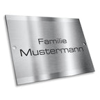 Namensschild mit Gravur aus Edelstahl