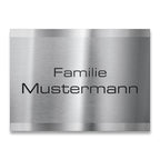 Namensschild mit Gravur aus Edelstahl