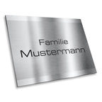 Namensschild mit Gravur aus Edelstahl