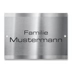 Namensschild mit Gravur aus Edelstahl