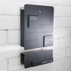 Metzler Briefkasten Anthrazit Edelstahl V4A Gravur optional | 02