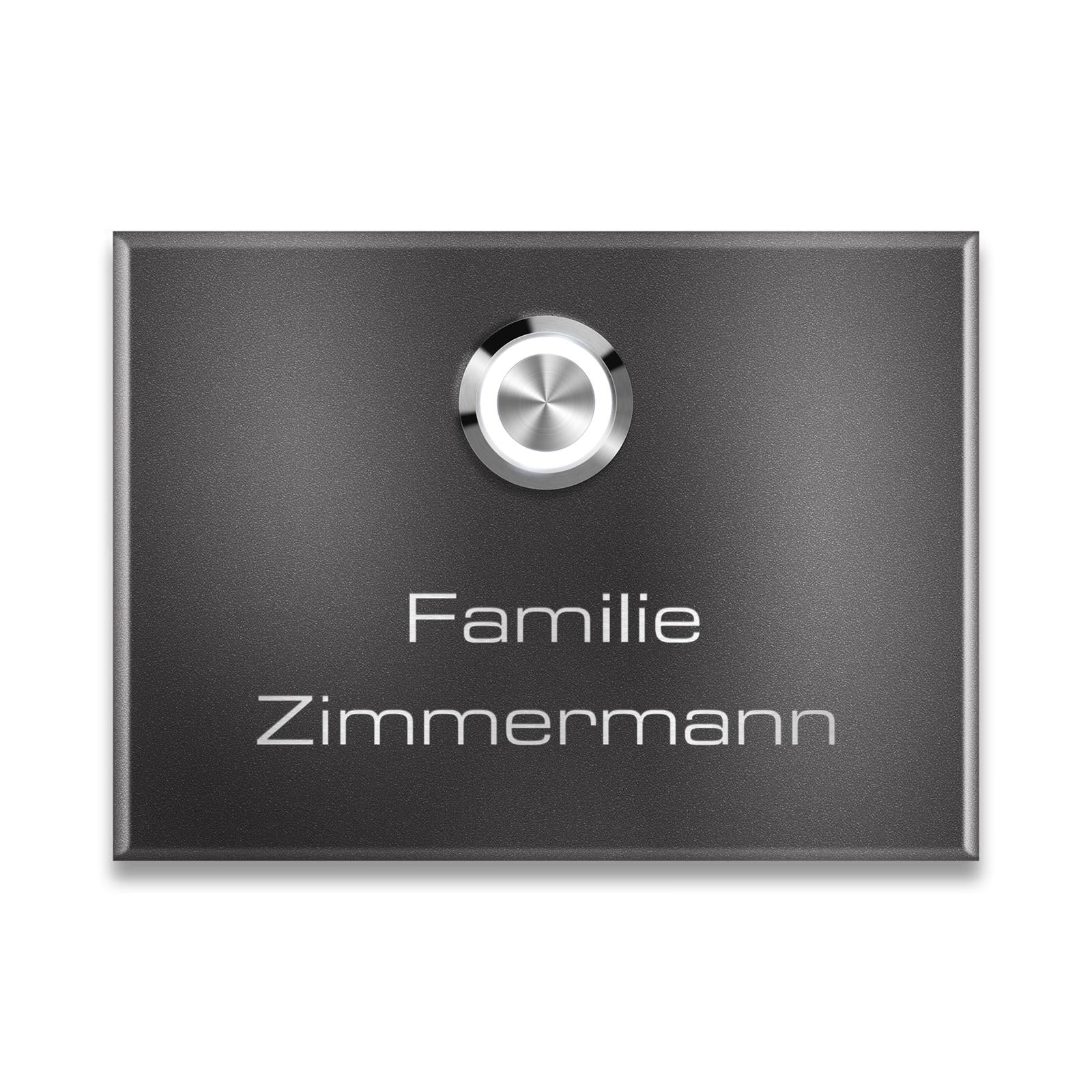 Metzler Funkklingel kabellos Edelstahl V2A | Aufputz Türklingel IP67 | 150m Reichweite | Vitus