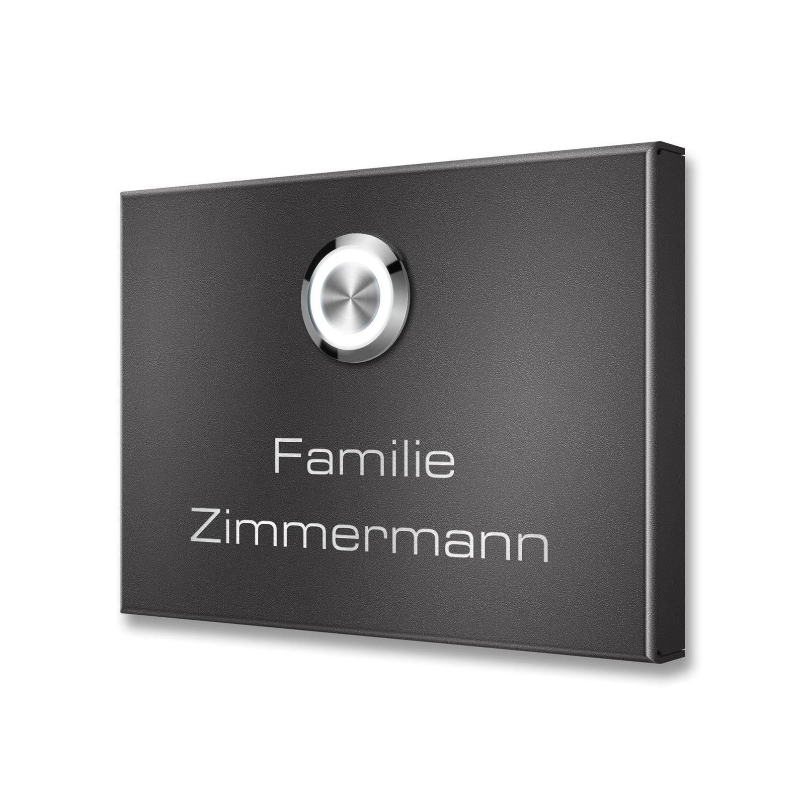 Metzler Funkklingel kabellos Edelstahl V2A | Aufputz Türklingel IP67 | 150m Reichweite | Vitus