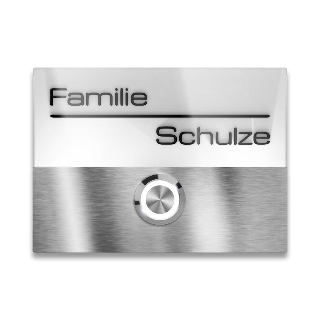 Metzler Türklingel aus Edelstahl LED-3D-Namensschild | Sora
