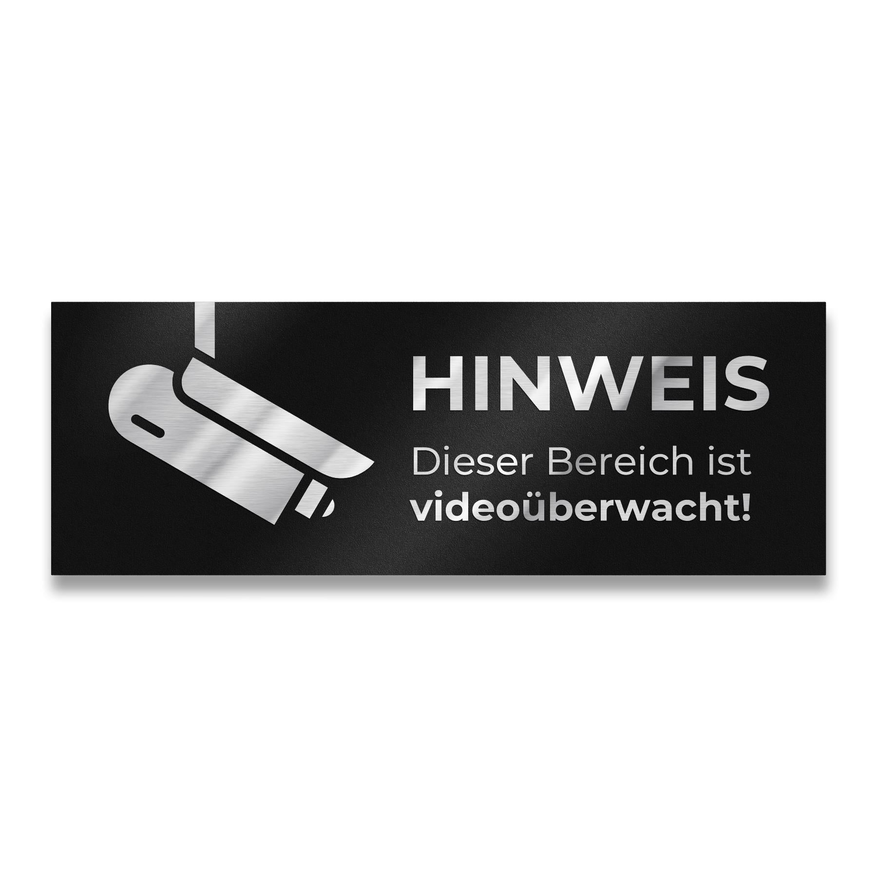 Hinweisschild - Dieser Bereich ist videoüberwacht - aus Edelstahl