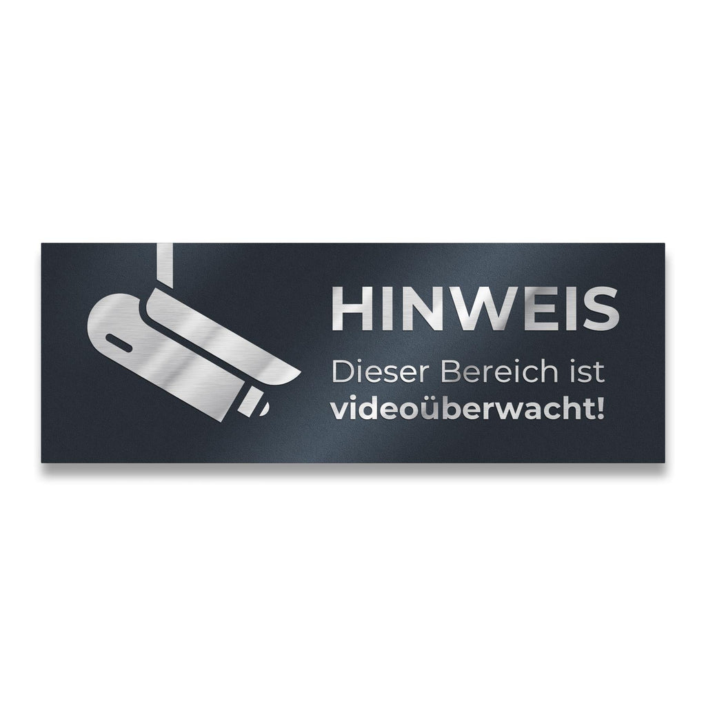 Hinweisschild - Dieser Bereich ist videoüberwacht - aus Edelstahl