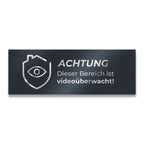 Hinweisschild - Achtung Dieser Bereich ist videoüberwacht - aus Edelstahl