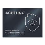 Hinweisschild - Achtung Dieser Bereich ist videoüberwacht - aus Edelstahl