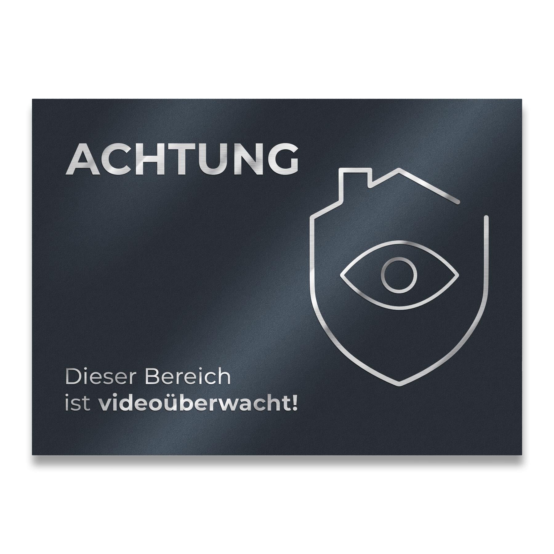 Hinweisschild - Achtung Dieser Bereich ist videoüberwacht - aus Edelstahl