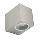Wandleuchte - Außenleuchte - Downlight Rechteckig- Fassadenleuchte - IP44 - 230V Edelstahl