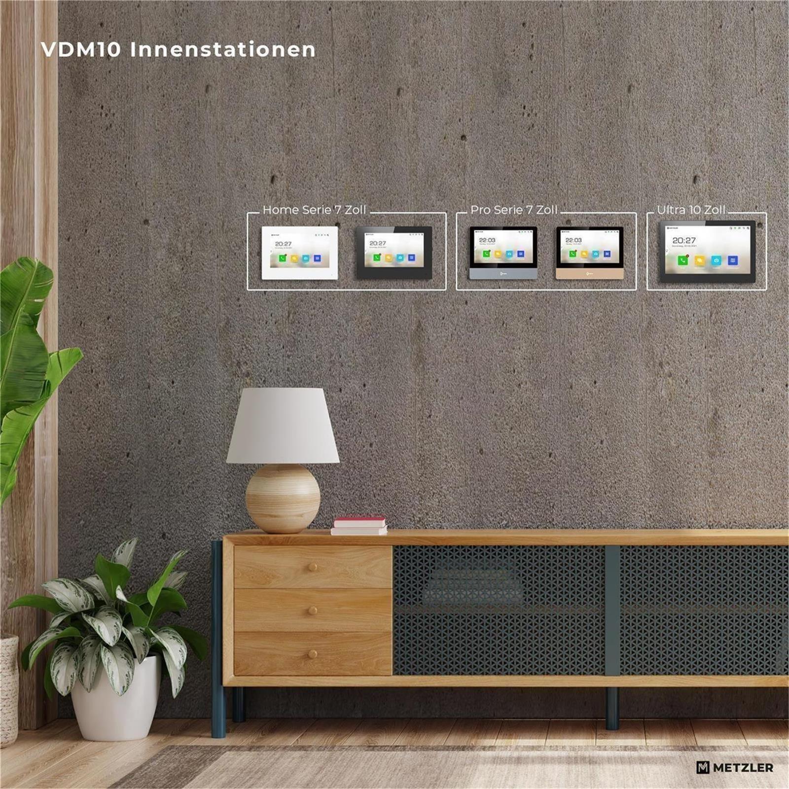 Metzler VDM10 Innenstation Home, 7 Zoll Touchscreen, 2-Draht, weiß
