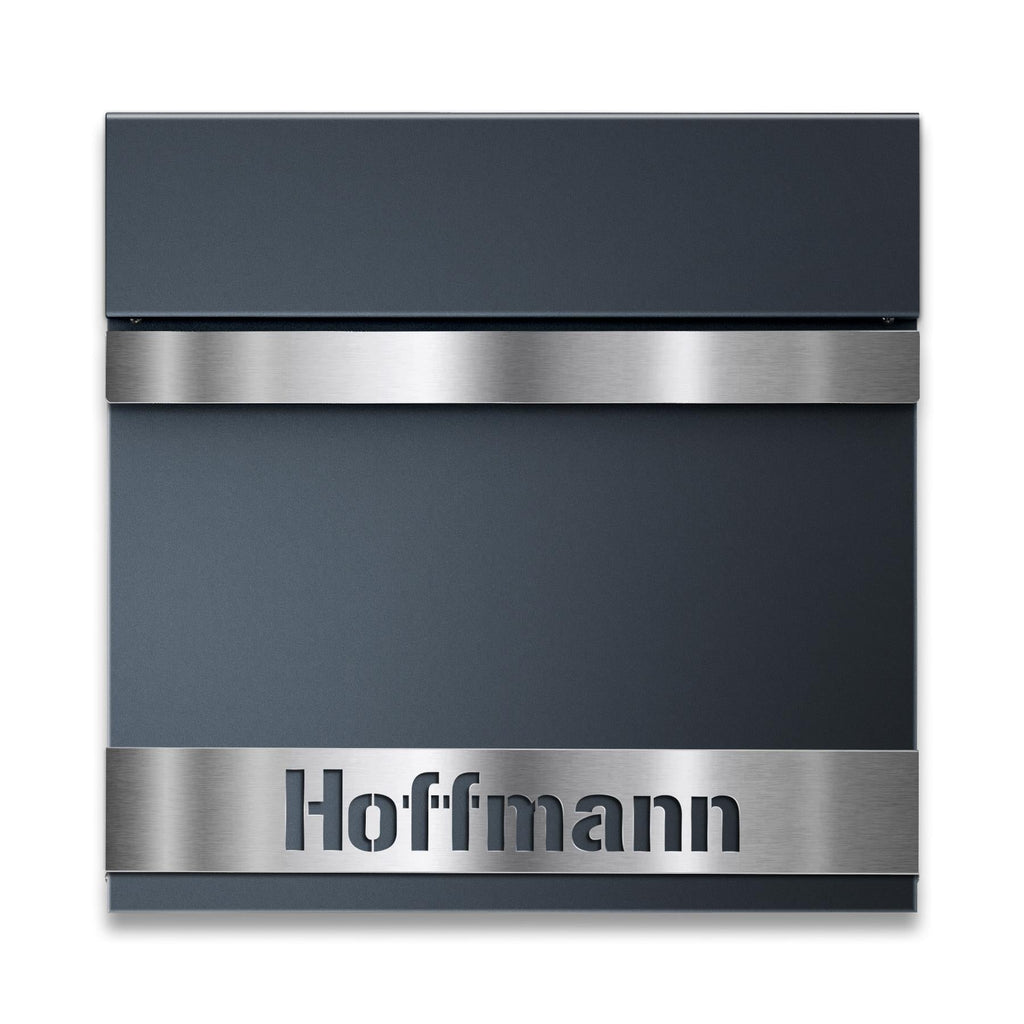 Metzler Standbriefkasten massiv | mit personalisierbarer Edelstahlblende | Asta