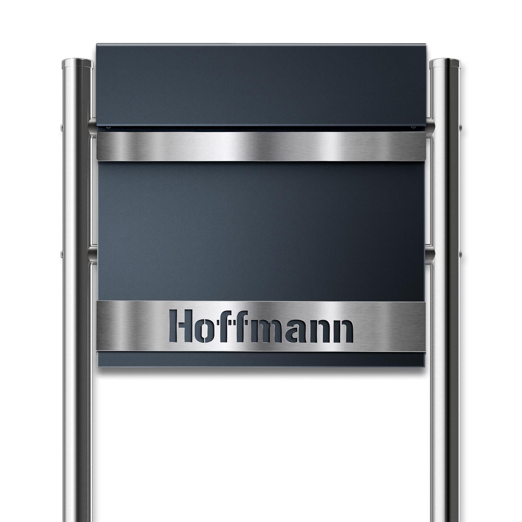 Metzler Standbriefkasten massiv | mit personalisierbarer Edelstahlblende | Asta