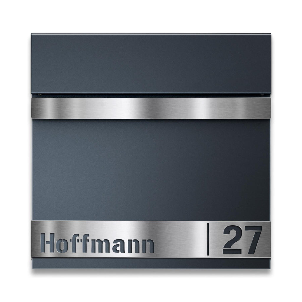 Metzler Standbriefkasten Anthrazit RAL 7016 Namensschild | Gustav