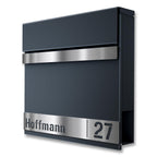 Metzler Standbriefkasten Anthrazit RAL 7016 Namensschild | Gustav
