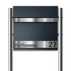 Metzler Standbriefkasten Anthrazit RAL 7016 Namensschild | Gustav