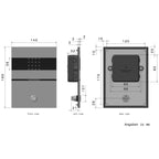 Metzler Türsprechanlage Edelstahl Türsprechstation mit Türöffner für Fritz!Box & Speedport