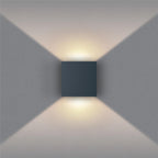 Metzler LED Wandleuchte | Anthrazitgrau RAL 7016 | Up-Down-Light | IP 65 | warmweiß | 12 W | 3000 K | einstellbarer Lichtkegel