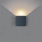 Metzler LED Wandleuchte | Anthrazitgrau RAL 7016 | Up-Down-Light | IP 65 | warmweiß | 12 W | 3000 K | einstellbarer Lichtkegel