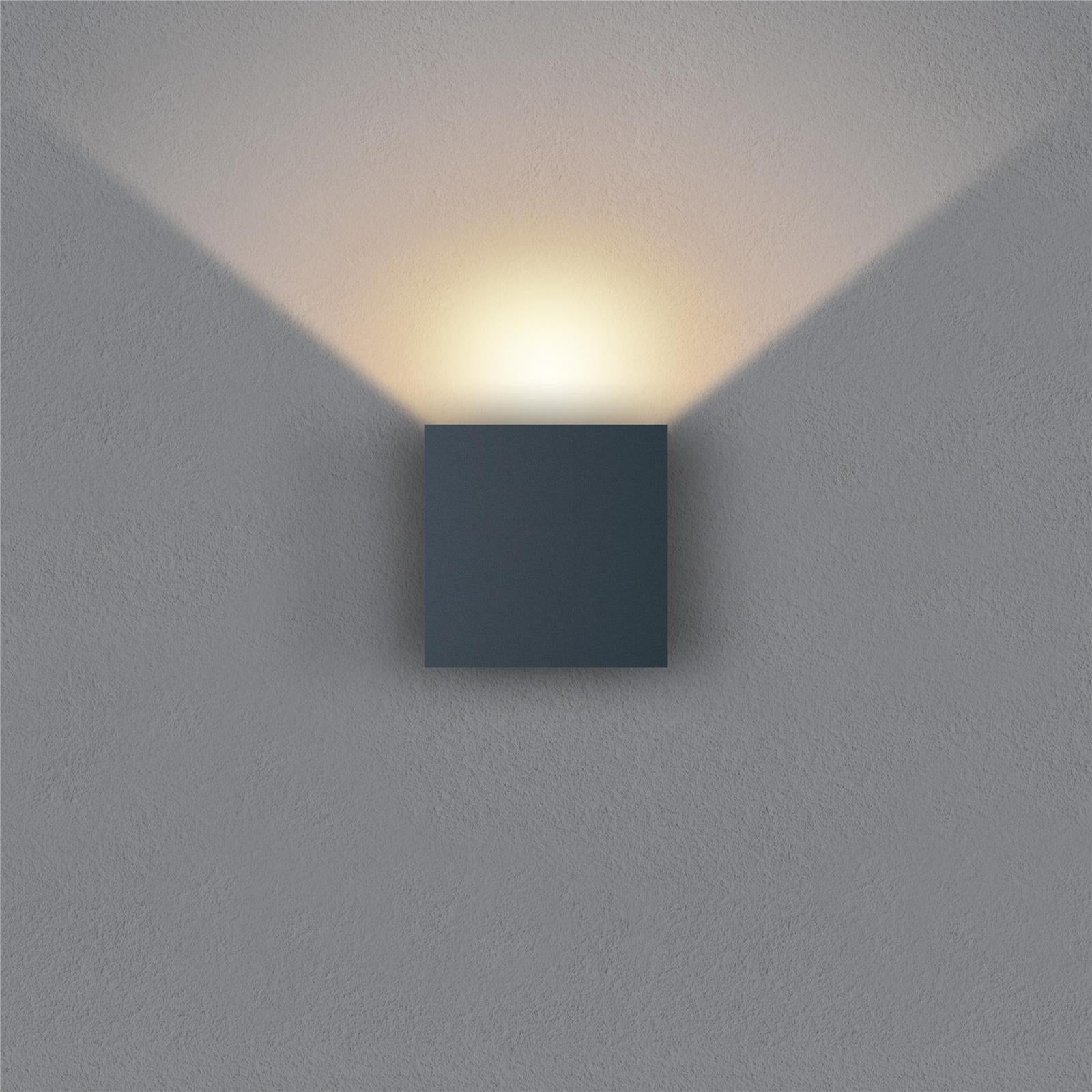 Metzler LED Wandleuchte | Anthrazitgrau RAL 7016 | Up-Down-Light | IP 65 | warmweiß | 12 W | 3000 K | einstellbarer Lichtkegel