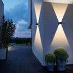 Metzler LED Wandleuchte | Anthrazitgrau RAL 7016 | Up-Down-Light | IP 65 | warmweiß | 12 W | 3000 K | einstellbarer Lichtkegel