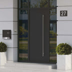 Hausnummernschild mit 3D-Ziffern aus Edelstahl in Anthrazit RAL 7016