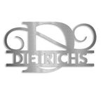 Personalisiertes Namensschild mit Monogramm in Anthrazit RAL 7016