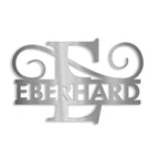 Personalisiertes Namensschild mit Monogramm in Anthrazit RAL 7016