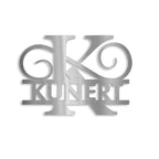 Personalisiertes Namensschild mit Monogramm in Anthrazit RAL 7016