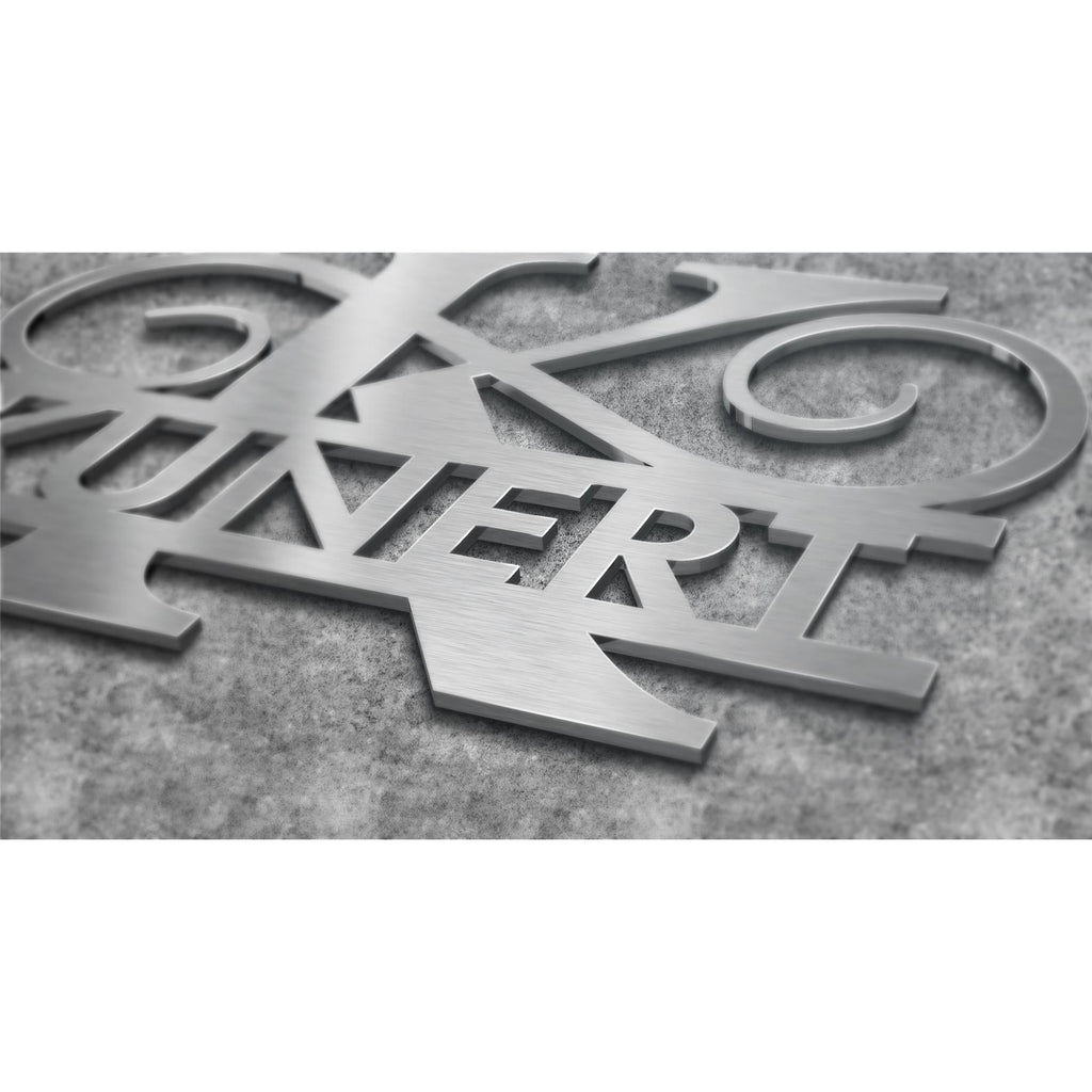 Personalisiertes Namensschild mit Monogramm in Anthrazit RAL 7016
