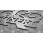 Personalisiertes Namensschild mit Monogramm in Anthrazit RAL 7016