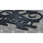 Personalisiertes Namensschild mit Monogramm in Anthrazit RAL 7016