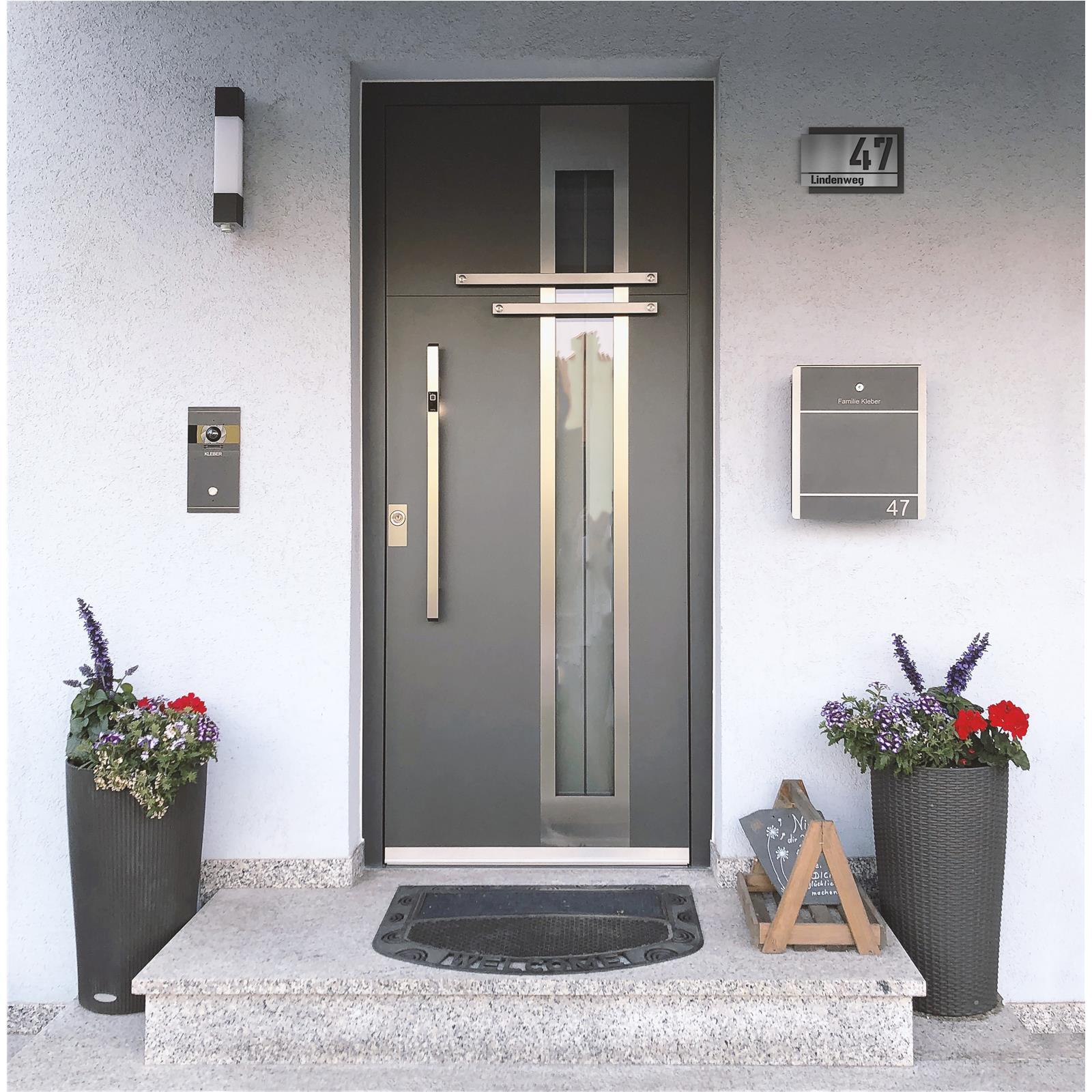 Metzler Individuelle Hausnummer aus Edelstahl