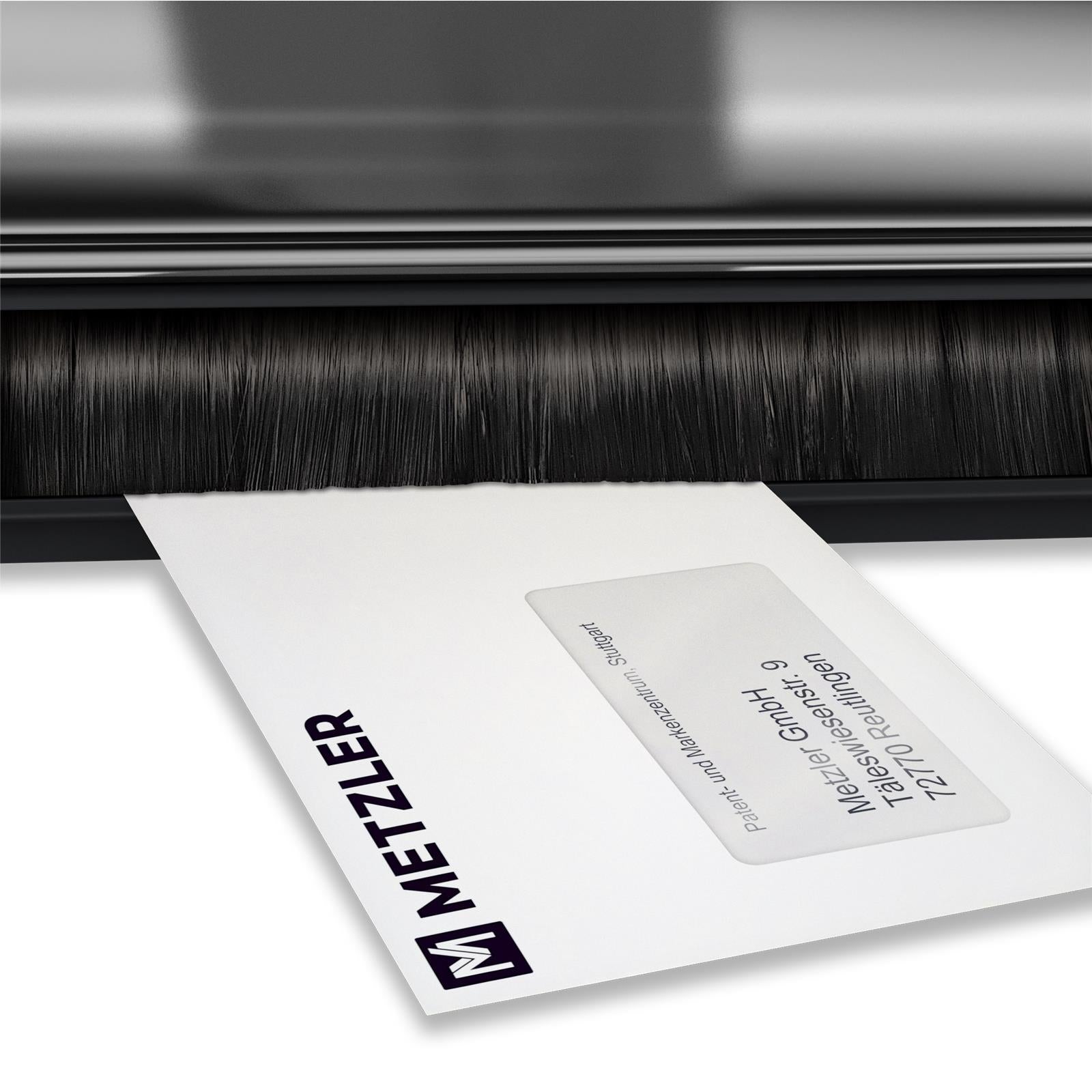 Metzler Briefeinwurf aus Edelstahl mit Isolierdichtung Einwurfklappe Einwurfblende Briefschlitz