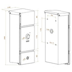 Metzler Briefkasten, Edelstahl RAL7016 Anthrazitgrau mit Videosprechanlage VDM10, 2-Draht IP, Modell Cube
