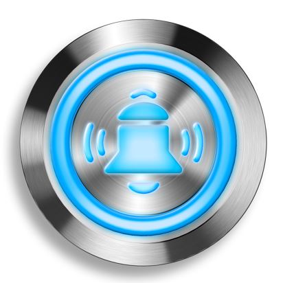 LED-Glockensymbol blau
