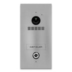 Metzler VDM10 Video-Türsprechanlage, Edelstahl RAL9007 Graualuminium, 1 Klingeltaster, Modell Kian, Aufputz, 2-Draht IP