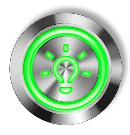 LED-Lichtsymbol grün tastend