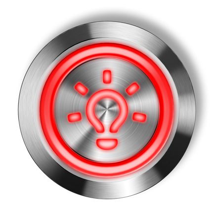 LED-Lichtsymbol rot rastend