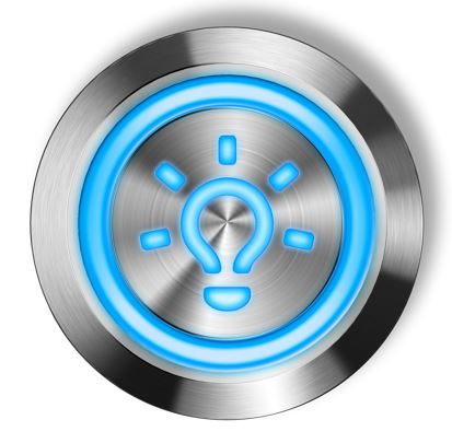 LED-Lichtsymbol blau rastend