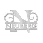 Personalisiertes Namensschild mit Monogramm in Anthrazit RAL 7016