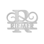 Personalisiertes Namensschild mit Monogramm in Anthrazit RAL 7016