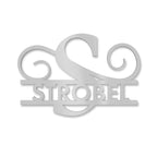 Personalisiertes Namensschild mit Monogramm in Anthrazit RAL 7016
