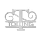Personalisiertes Namensschild mit Monogramm in Anthrazit RAL 7016