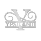 Personalisiertes Namensschild mit Monogramm in Anthrazit RAL 7016