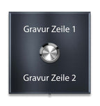 Funkklingel Aufputz quadratisch | personalisiert mit Gravur | Vera