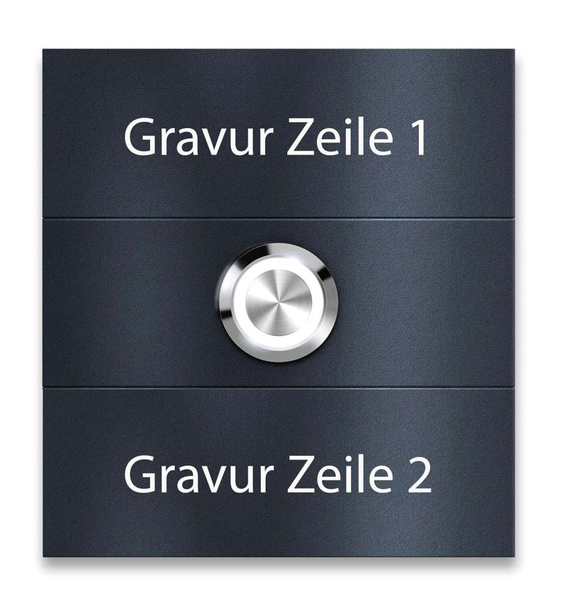 Metzler Türklingel mit austauschbaren Namensschildern mit optionaler Gravur | Magneto