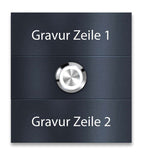 Metzler Türklingel mit austauschbaren Namensschildern mit optionaler Gravur | Magneto