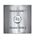 Metzler Türklingel aus Edelstahl mit Gravur + LED-Taster optional | Ari