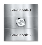 Metzler Türklingel mit austauschbaren Namensschildern mit optionaler Gravur | Magneto